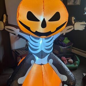 Inflatable Pumpkin Skeleton